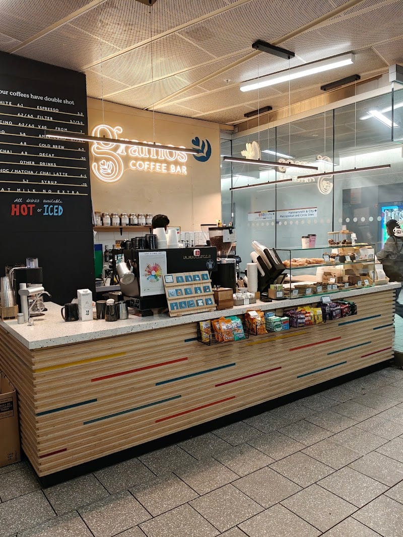 Gramos Coffee Bar (underground, sub-level -1), London